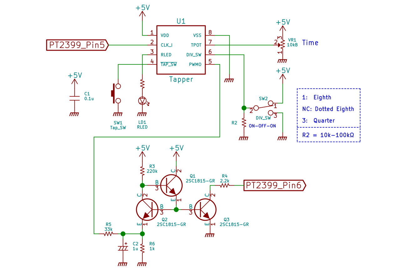 tapper - tap tempo controller chip for pt2399