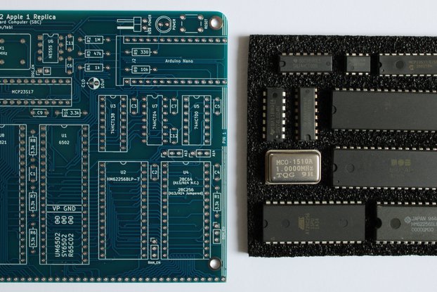 RC6502 Rev H Apple 1 Replica PCB and IC Kit