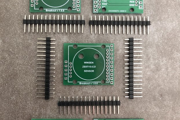 PCB Breakout Boards for Winsen ZE07-CO Modules