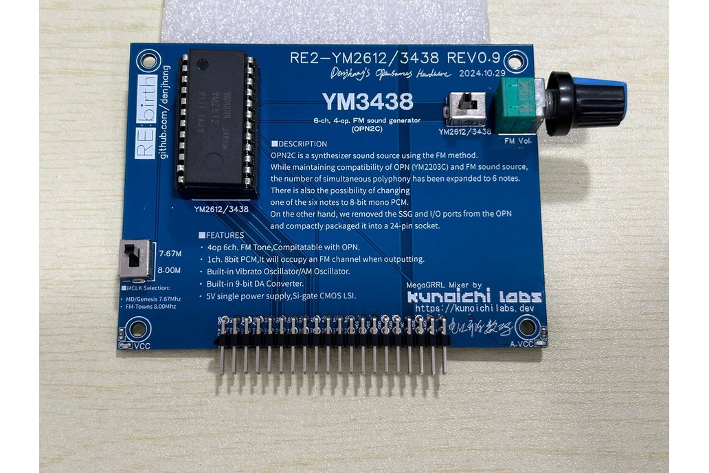 RE2-YM2612/3438 - Project RE:birth 2nd Sound Card 1