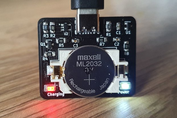 ML2032 Coin cell battery charger