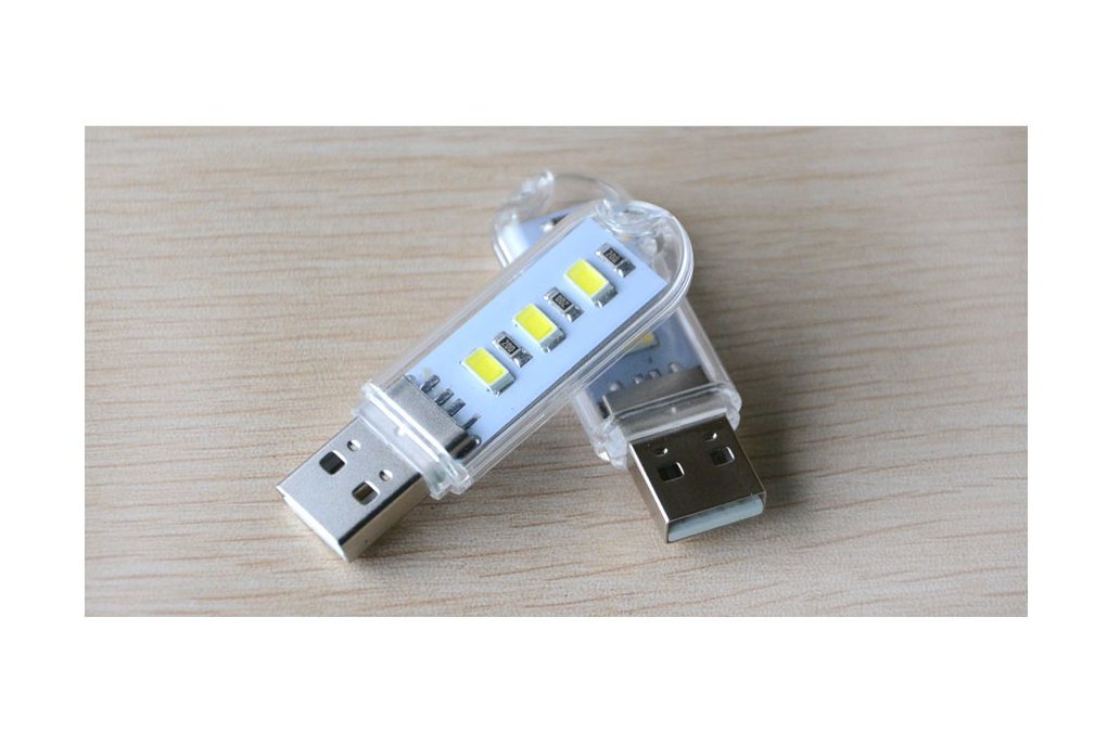 2 pcs) USB Powered White Light LED Lamp mini USB Light 1W 150lm