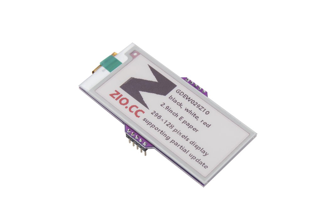 Zio E-Ink Display (2.9 in, Black, White, Red) 1