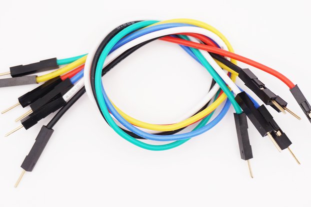 Jumper wire male-male silicon 20cm 2.54mm 6pcs