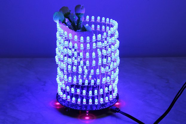 Blue 3D Light Cube w/ Music Spectrum(12542)