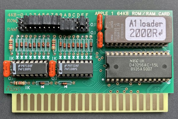 Apple 1 64kB ROM/RAM card