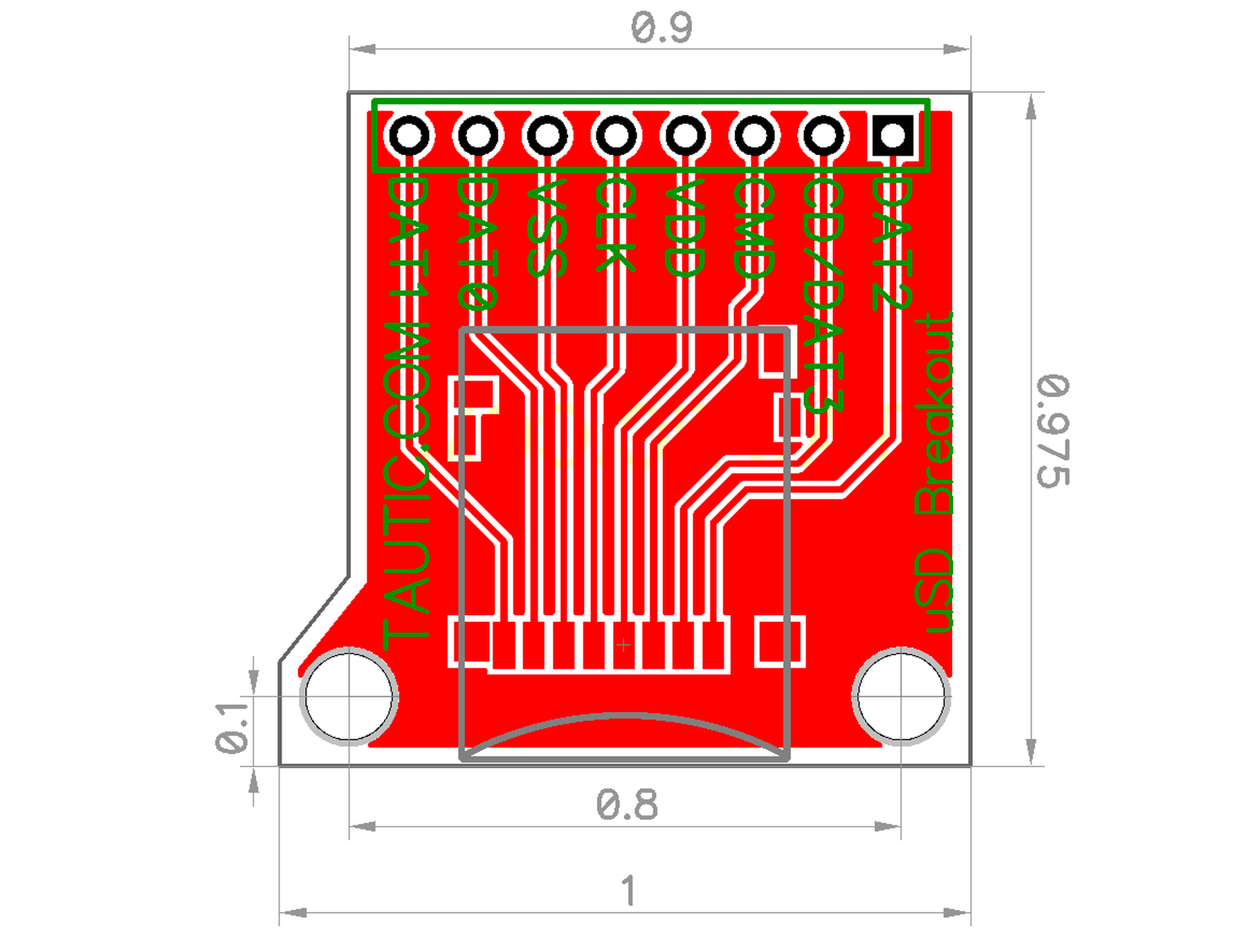 microSD Card Breakout from TAUTIC ELECTRONICS LLC on Tindie