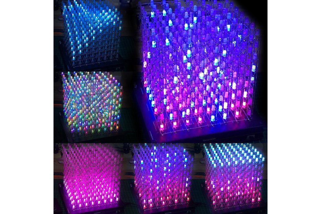 LED Cube RGB 8x8x8 Kit Arduino Compatible 1