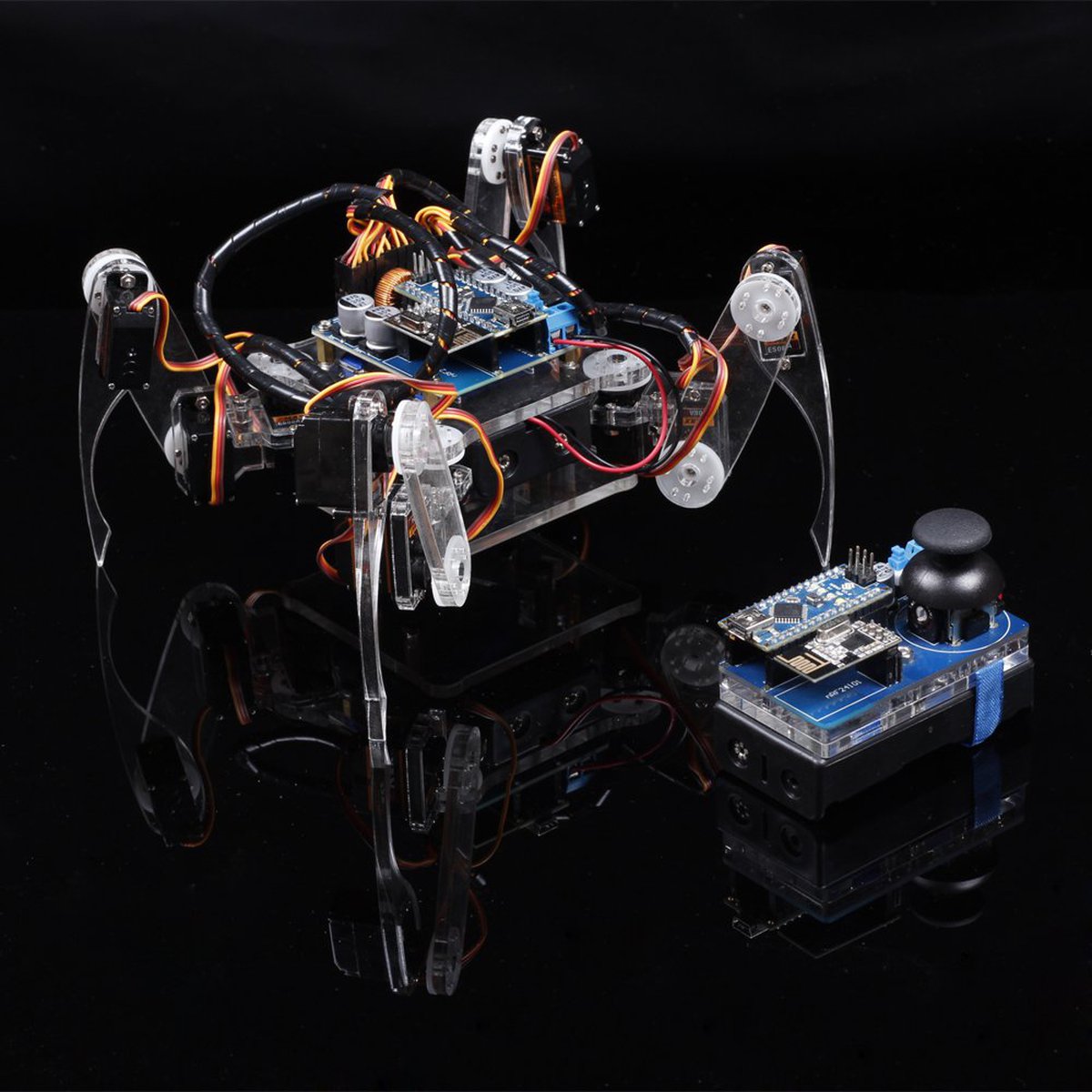 SunFounder Crawling Quadruped Robot DIY Kit for Arduino with Nano Board Remote Control