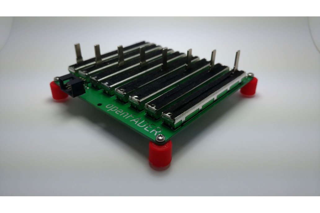 RGB 8x Slider Mixer Fader for MIDI from LeafCutter on Tindie