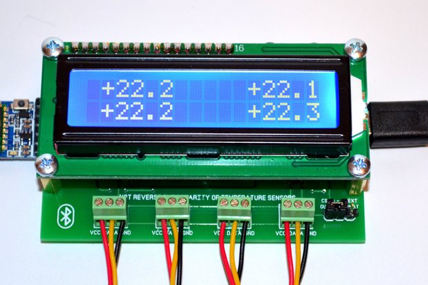 4CH Temperature Logger Arduino Bluetooth