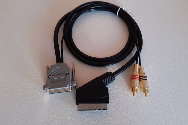 Cable SCART Gold RCA Professional for Amiga
