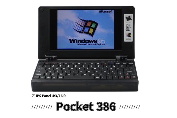 Pocket386 Retro Computer 386SX-40Mhz Core M6117Soc