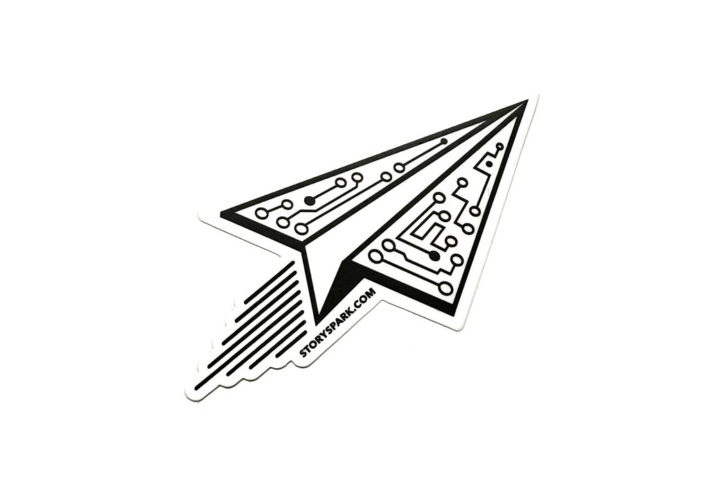 Circuitry Airplane Vinyl Sticker 1