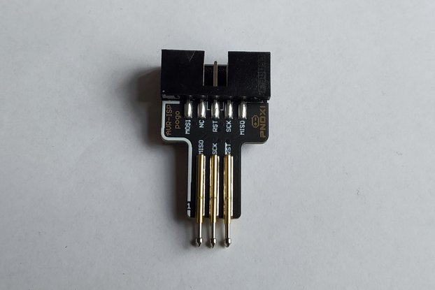 AVR-ISP Pogo Pin Adapter (2x5 IDC,2x3 Pogo 2.54mm)