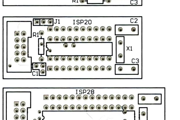 ISP Breakout Board Panel AVR ATMEGA ATTINY 8051/52