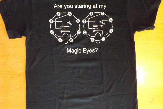 Magic Eye Vacuum Tube Black T-Shirt