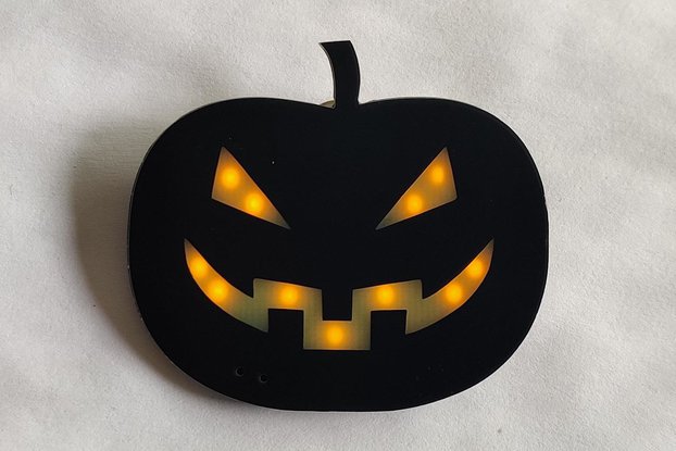 Halloween Pumpkin Pin Badge (incl. battery)
