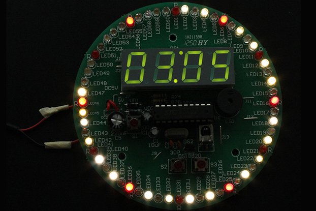 4 Digit 60S Rotary Electronic Clock DIY Kit
