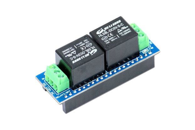 Dual Channel Relay HAT for Raspberry Pi Pico