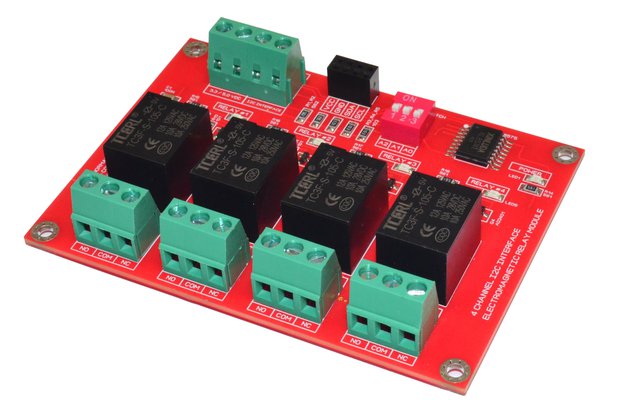 4 Channel I2C Electromagnetic Relay Board