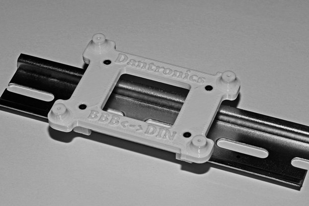 BeagleBone to DIN Rail, 3D Printed