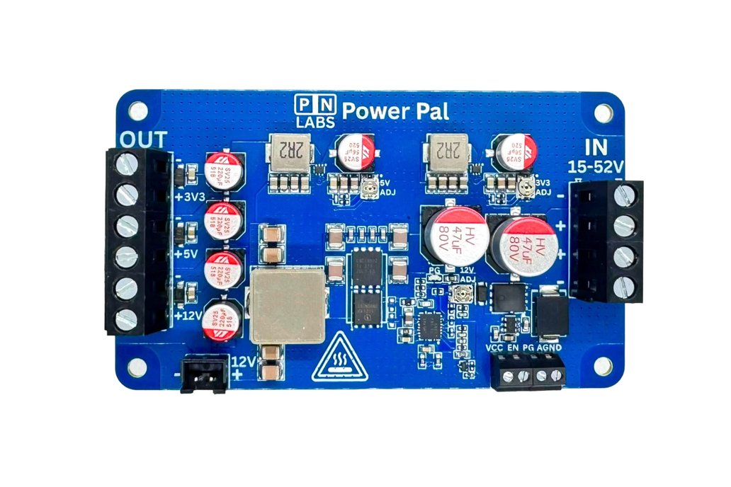 Power Pal: 15-52 V Buck Regulator 3.3, 5 and 12 V 1