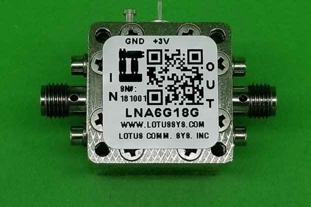 Amplifier LNA 1.5dB NF 6GHz to 18GHz