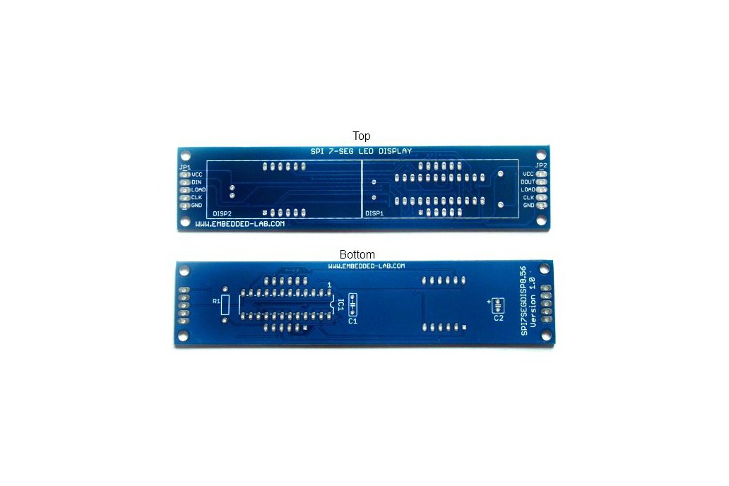 PCB for serial 7 segment LED display 1