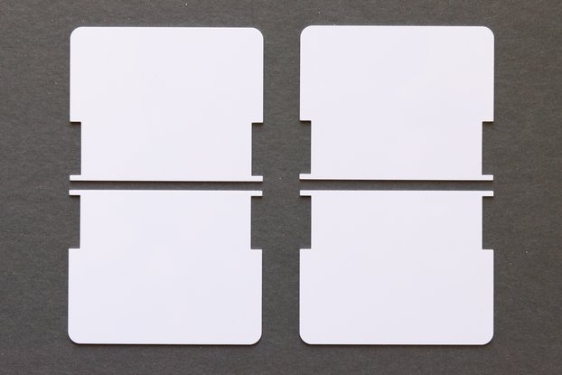 Blank split-flap display flaps