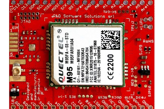 xyz-mIoT w. M95FA (ARM0 shield + 2G modem)