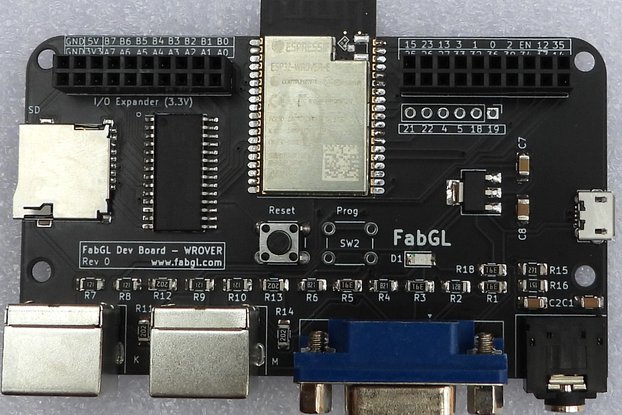 FabGL ESP32 3.3V Board - 16MB Flash / 4 MB PSRAM
