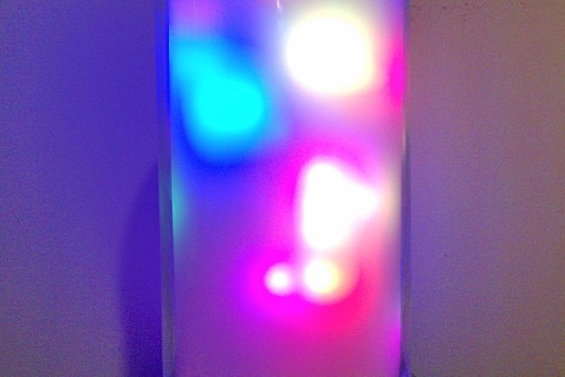 Torch - cylindrical colorful light art display