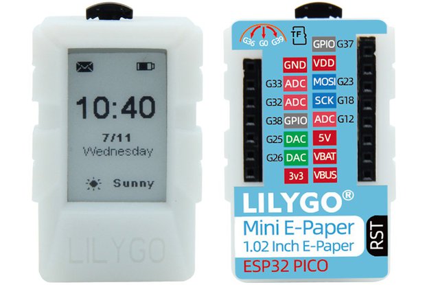 LILYGO® Mini E-Paper Core 1.02 Inch TF Card ESP32
