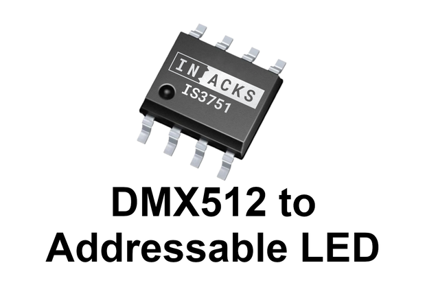 DMX to Addressable LED Controller (IS3751)