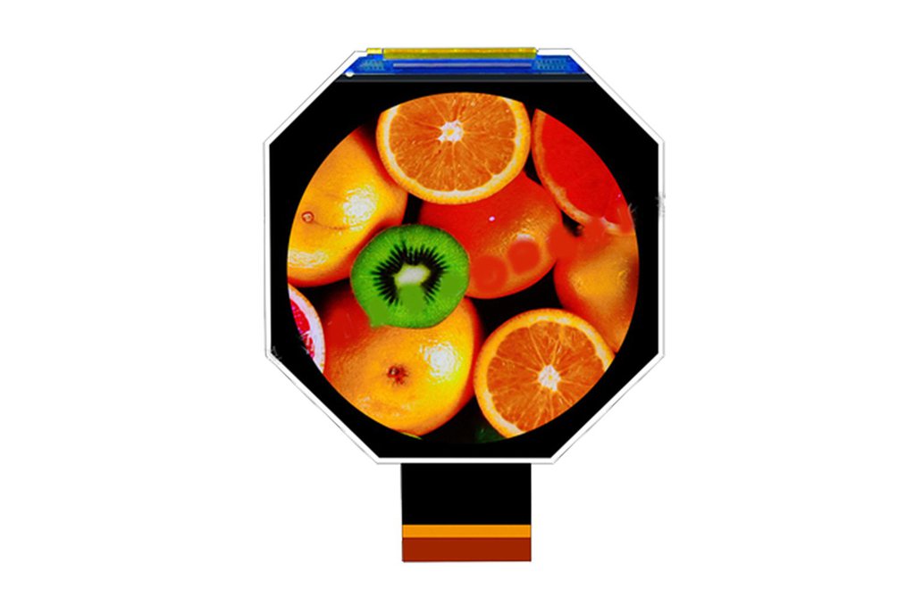 2.47" IPS 480X480 Octagonal Shape Round TFT 1