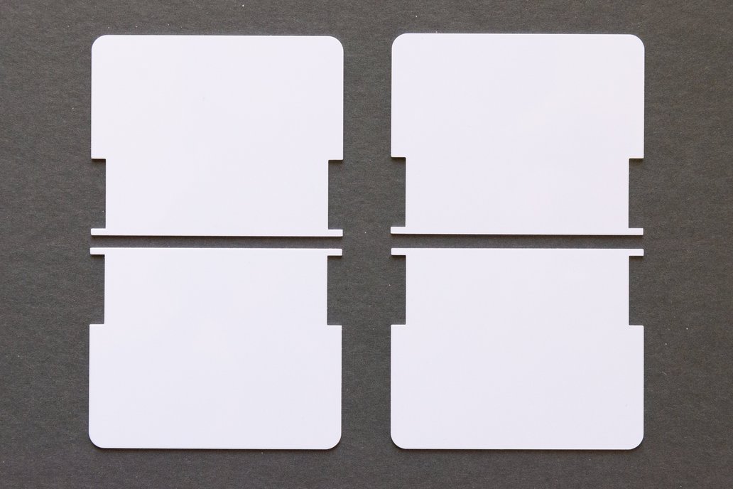 Blank split-flap display flaps 1