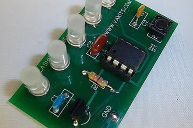 PIC Cylon LED Flasher Kit - Programmable (#2302)