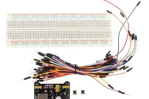 Solderless Breadboard + Power Supply + Jumper Cabl