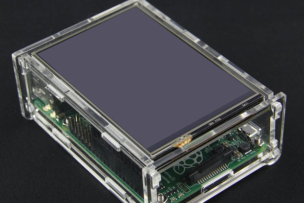 Transparent Acrylic Case TFT Screen Raspberry Pi B