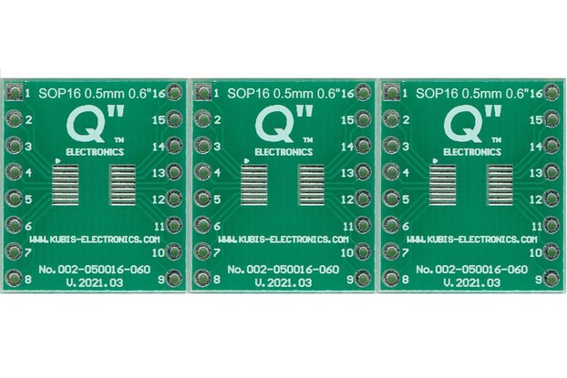 MSOP16, TFSOP16 0.50mm(0.02") to DIP 0.6" - 3 PCS.
