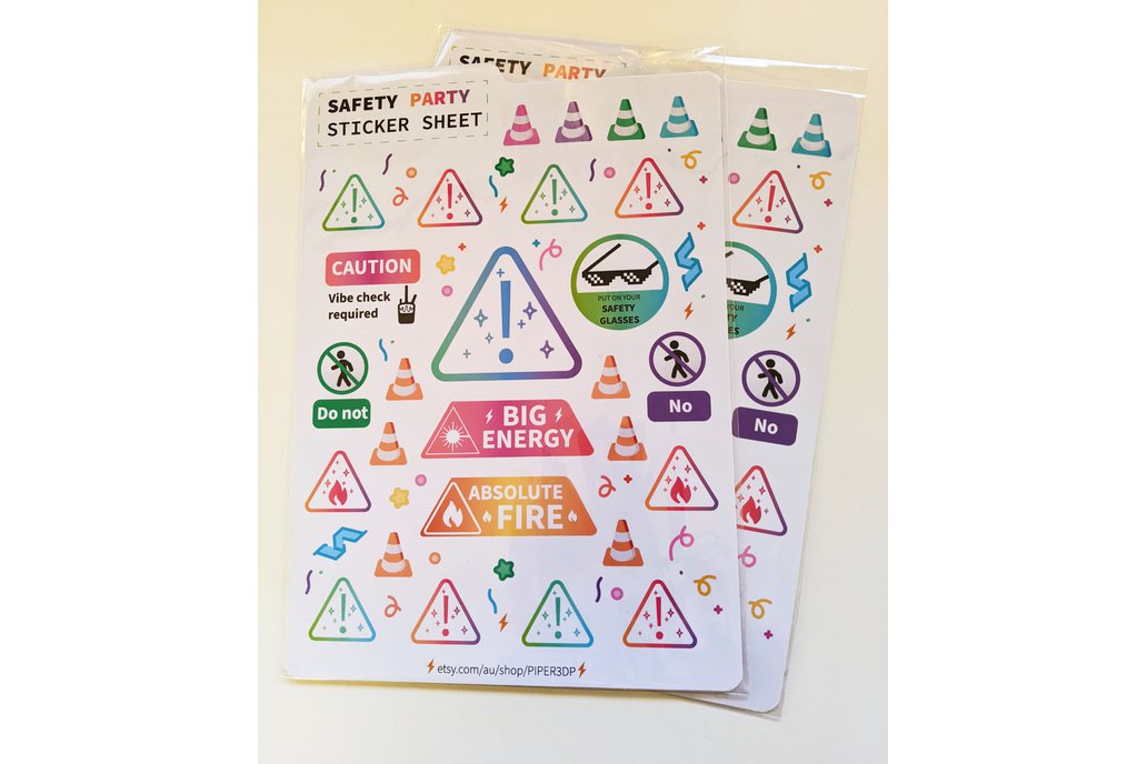 Safety Party Sticker Sheet 1