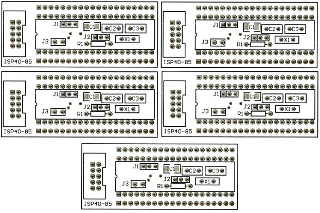 5PCS AVR/8051 40 Pin Breakout Boards