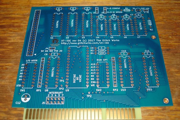XT-IDE rev 4 Bare PC Board 8 Bit ISA GW-XTIDE-4