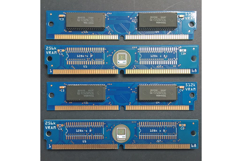 Low latency 70ns 512kB 68-pin VRAM SIMM Macintosh 1