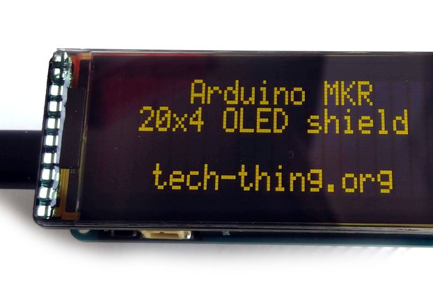 Arduino MKR 20x4 I2C OLED shield