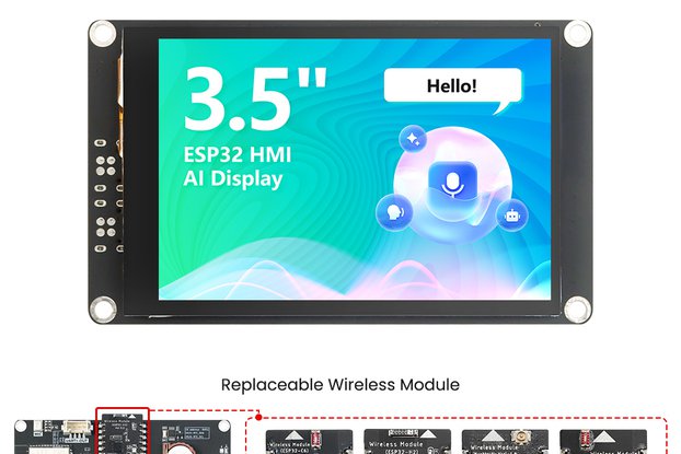 CrowPanel Advance 3.5-HMI ESP32 AI Display 480x320