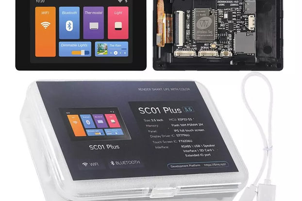 WT32-SC01 PLUS | 16MB Flash 3.5" Touchscreen ESP32