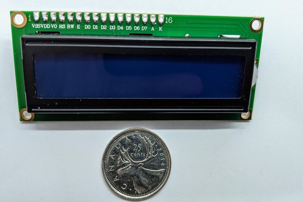 16x2 LCD Display with Pre-Soldered I2C Backpack