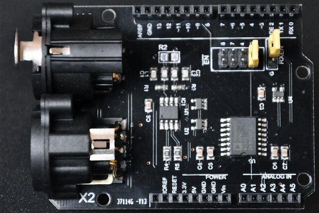 2,5kV Isolated DMX Shield for Arduino (3-pin XLR) 